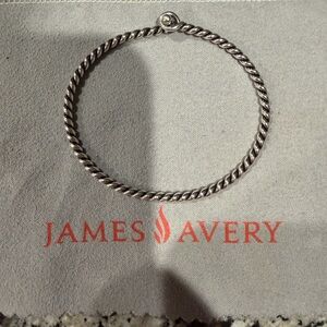 James Avery Silver Rope Design Bracelet